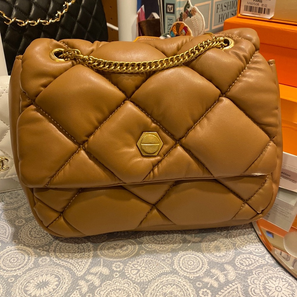 Camel Puffer Bag
